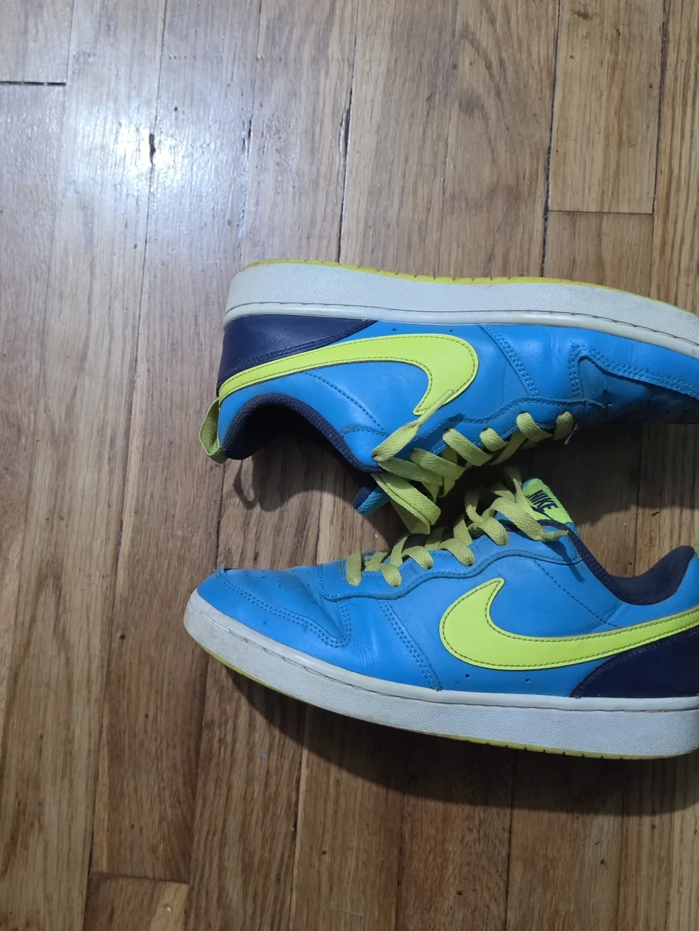 Nike Kids' Blue & Lime Low-Top Sneakers